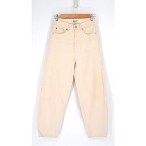 Just Female Bold Barrel Jeans 0111 Carrot Mom High Waisted Off White Women's 26